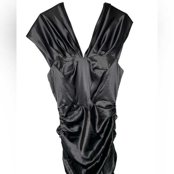 NWT Leau Divine Satin Corset Dress in Black Size XL - Picture 6 of 11